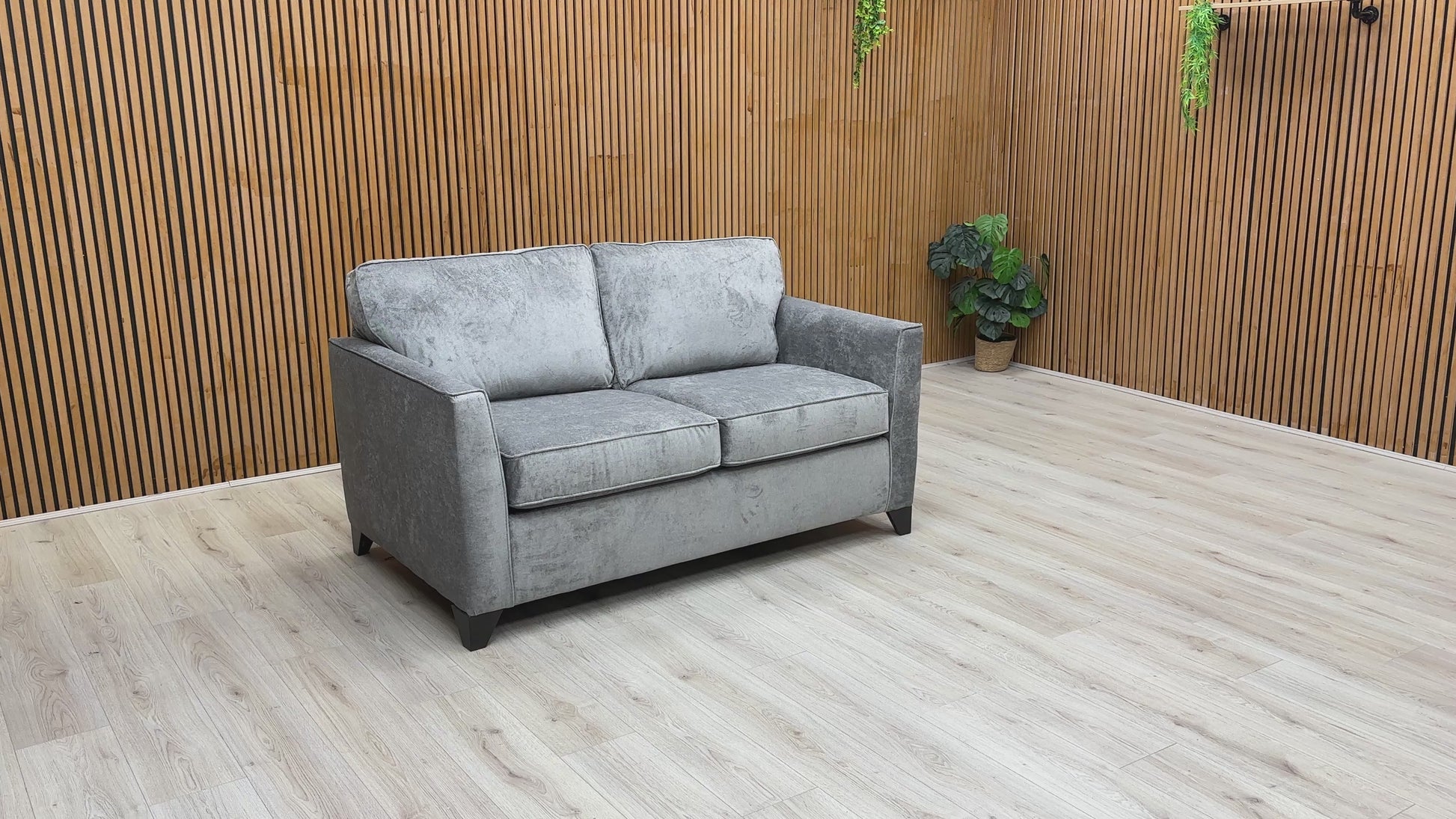 Video of transition or features of the ‘Smith’ Grey Kingston Fabric 2 Seater Sofa Bed.