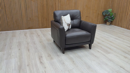World of Leather 'Uno' Nc-037c Dark Chocolate Brown Leather Chair
