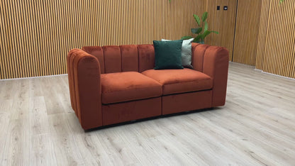 ‘New Sofables’ So Together Rust Orange Sofables Splendour Fabric 2 Seater Sofa