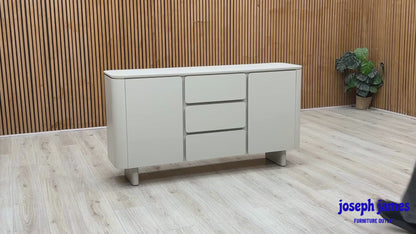 ‘Pebble' Neutral Ceramic Top 2 Door 3 Drawer Sideboard