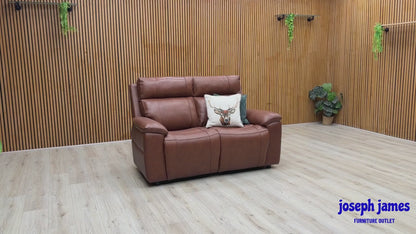 ‘Aero’ Butterscotch Cat-60_07 Brown Leather 2 Seater Sofa