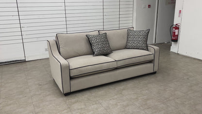 'Celine' Plush Platinum Eb Cp Velvet 3 Seater Sofa