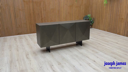 'Atlas' Grey Painted Finish 3 Door Sideboard