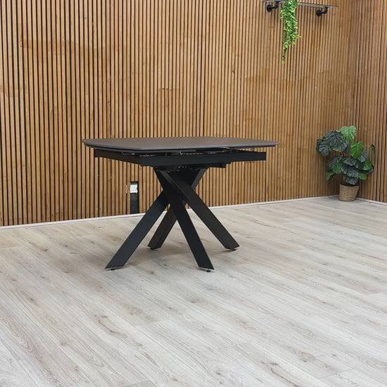 Video demonstrating the innovative smooth swivel mechanism to extend the table from 120cm to 190cm.