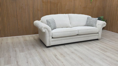 Product video tour showcasing the textured woven fabric and deep cushioning of the ‘Vincent’ 4-seater.
