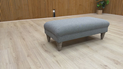 'Livie' Charcoal Livie Fabric Bench Footstool