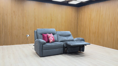 Video demonstration of the G Plan 'Amesbury' power recliner, showing headrest, lumbar, and reclining adjustments.