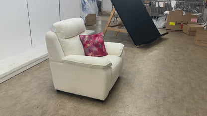 ‘Starlight Express’ White Fabric Armchair