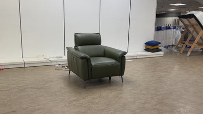 ‘Jude’ Montana Oslo Pine Cat 40/10 Leather Power Recliner Armchair with Telescopic Headrests