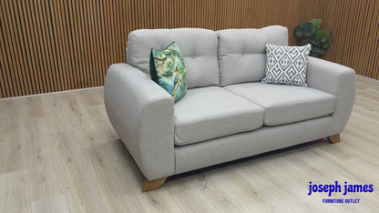 'Prent' Silver Fabric 2 + 2 Seater Sofa Set