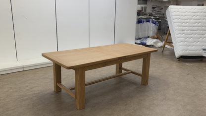 ‘Augusta’ Solid Oak Large Rectangular Extending Dining Table