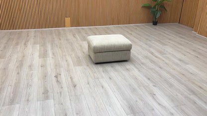G Plan ‘Kingsbury’ A720 Sea Spray Grey Woven Fabric Storage Footstool