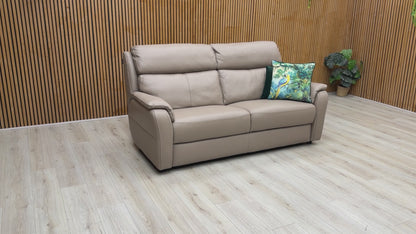 Nicoletti ‘Vito’ Botero Taupe 2152 Leather 3 Seater Sofa