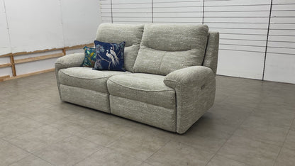 G Plan ‘Amesbury’ A049 Maddox Olive Tight Weave Fabric 3 Seater Power Recliner Sofa