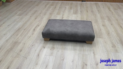 ‘Aura’ Kenzo Mink Dw Ft Velvet Fabric Designer Footstool