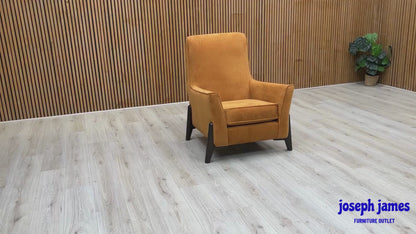 ‘Collins’ Almond Orange Towel Velvet Accent Chair - Set of 2