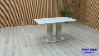 'Avorio' Ceramic Top Fixed Dining Table