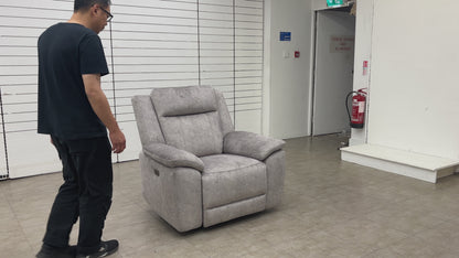 'Maverick' Dapple Silver Velvet Lift and Rise Chair