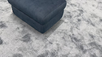 G Plan ‘Thornbury’ Stingray Indigo A125 Velvet Storage Footstool