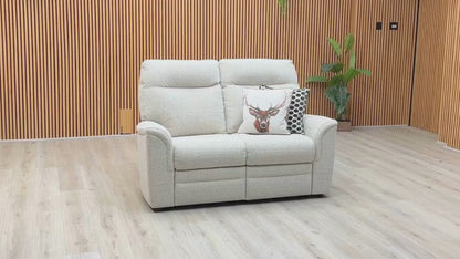 Parker Knoll 'Hudson 23' Caledonian Stone Grey 001300-0055 Fabric 2 Seater Sofa