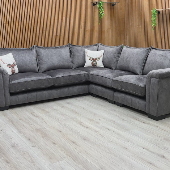 Video Preview for the DFS 'Dolcie' Mink Combination Velvet Modular Sofa.