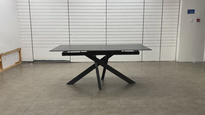 'Warrior' Grey Sintered Stone Extending Dining Table