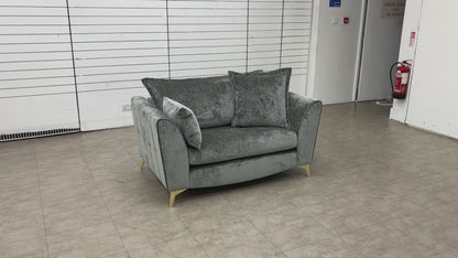 ‘Luella’ Luxe Chenille Alpine Green All Over Love Seat
