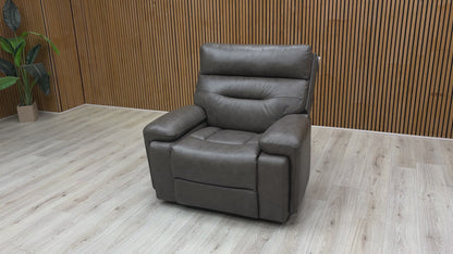 ‘Cinemax’ Lx-6414 Roast Dark Brown Leather Media Power Recliner Chair with Power Headrest
