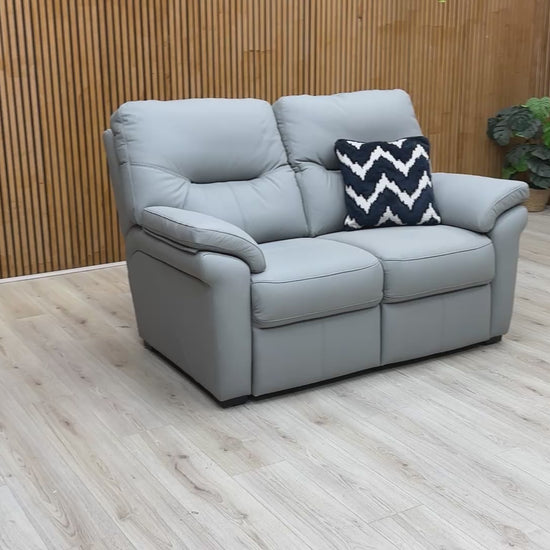 Video tour of the G Plan Seattle 2 seater sofa, detailing the leather texture and handcrafted finish.