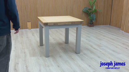 ‘Lewis’ Solid Oak Small Draw Leaf Extending Dining Table