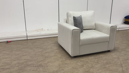 ‘Mia’ Malia Velvet Cream Cuddler Chair