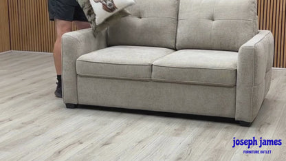 ‘Karen’ Beige Fabric 2 Seater Sofa Bed