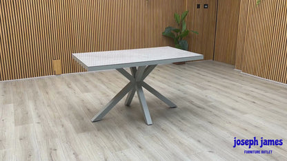 'Fumo' High Gloss Grey Dining Table