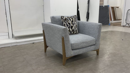 Ercol ‘Iris’ Pale Grey Fabric Armchair