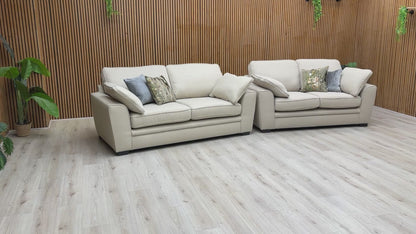 'Chalfont' Texas Linen Fabric 3 + 2 Seater Sofa Set