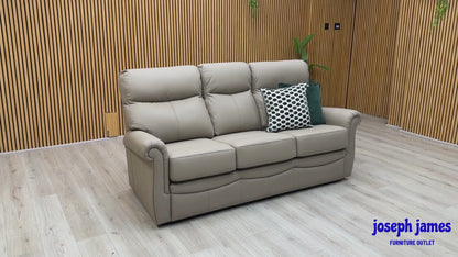 G Plan ‘Avon’ L846 Cambridge Taupe Leather 3 Seater Sofa