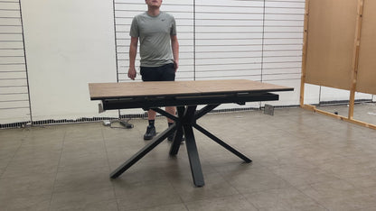 ‘Saturn’ Solid Oak Pop-up Extending Dining Table