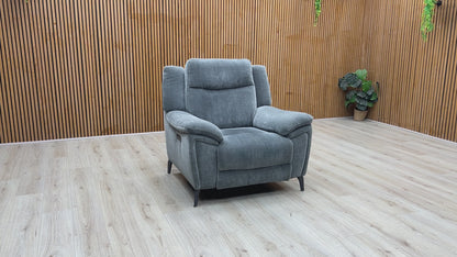 ‘Panache’ Manhattan Charcoal Grey 58003 Fabric Power Recliner Chair