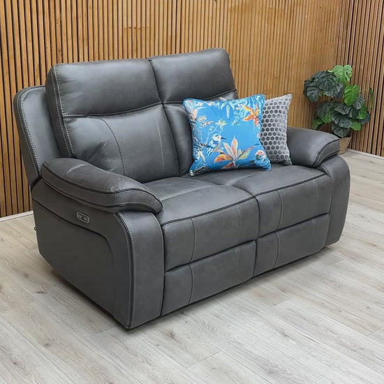Video showcasing the electric reclining function and plush cushioned support of the 'Vinson' Sofa.