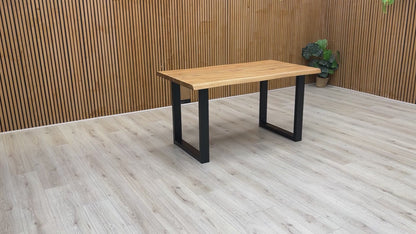 Video walkaround of the Bodahl 'Terra' 01 table, demonstrating its sturdy construction and industrial aesthetic.