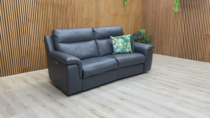 Video demonstration of the electric reclining mechanism and the sofa's sleek contemporary design.