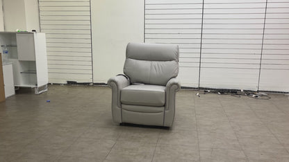 G Plan 'Avon' H006 Oxford Light Grey Leather Lift and Rise Recliner Armchair