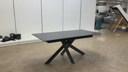 'Warrior' Grey Sintered Stone Extending Dining Table