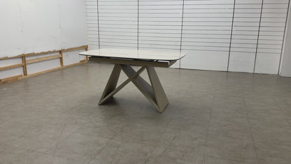 ‘Mirage’ Ceramic Top Small 140cm Pop Up Extending Dining Table