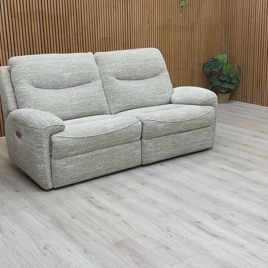 Video showcasing the power recline, power headrests, and power lumbar functions of the G Plan ‘Amesbury’ Sofa.