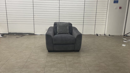 'Xavier' Charcoal Velvet Power Recliner Armchair