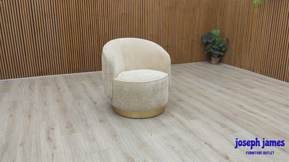 ‘Savoy’ Imperial Oyster Fabric Accent Chair