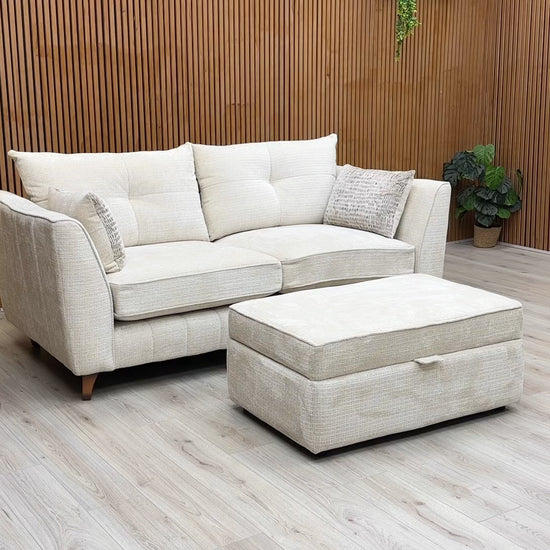 Video preview demonstrating the scale and overall appearance of the Allure 3 Seater Sofa and Footstool.