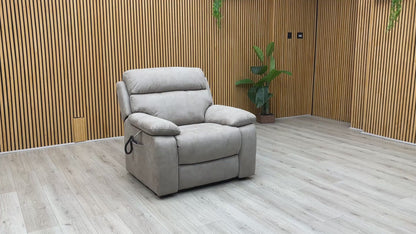 ‘Moreno’ Bfa-Blj-R946 Silver Suede Fabric Lift and Rise Recliner Chair