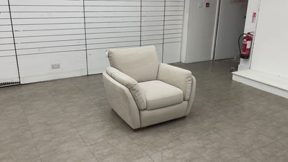 ‘Cortezia' Beige Velvet Armchair